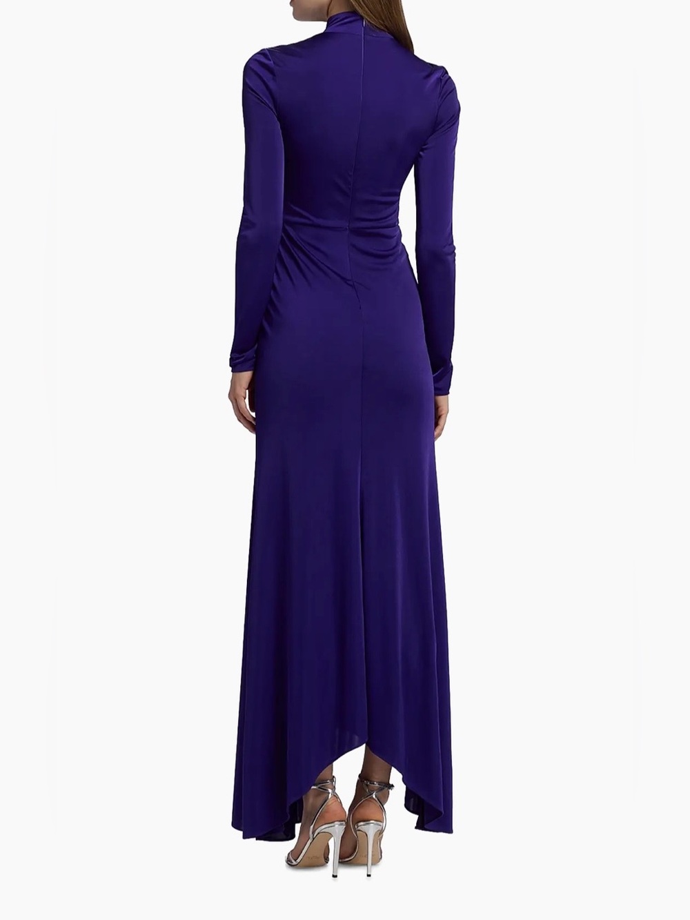 Halston Heritage Long Sleeve Maxi Dress in Deep Violet